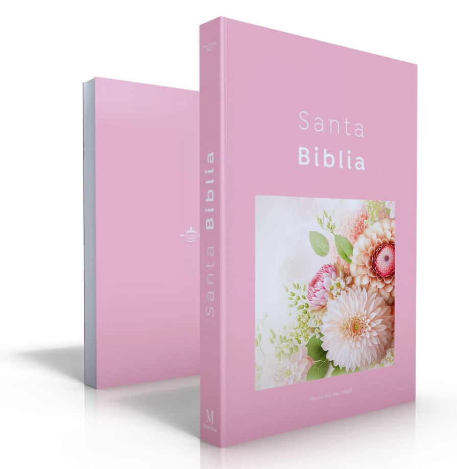 Biblia Económica Tamaño Manual, Rosa Floral, RVR 1960