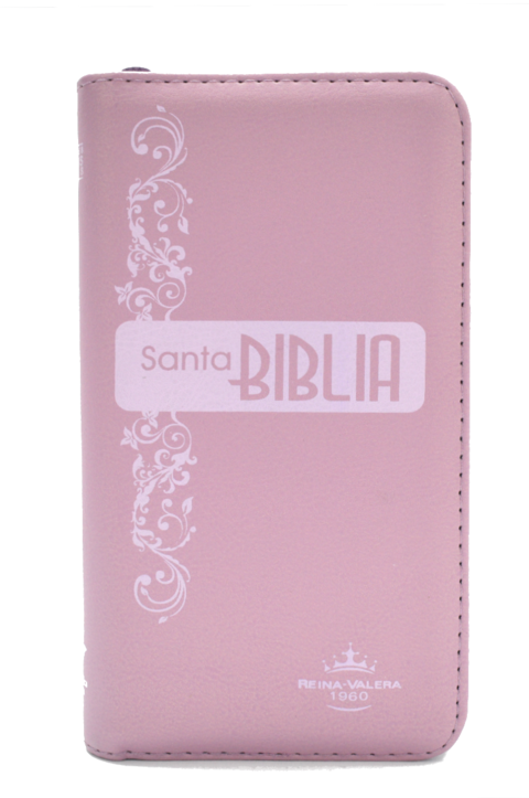 Biblia Rosa Canto Plateado
