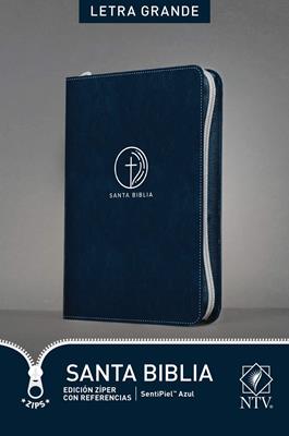 Biblia Edición Zipper Con Referencias Azul Sentipie - NTV