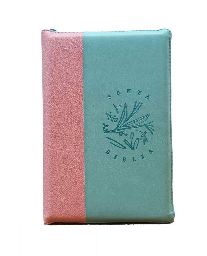 Biblia Con Cierre, Verde/ Rosado, RVR 1960