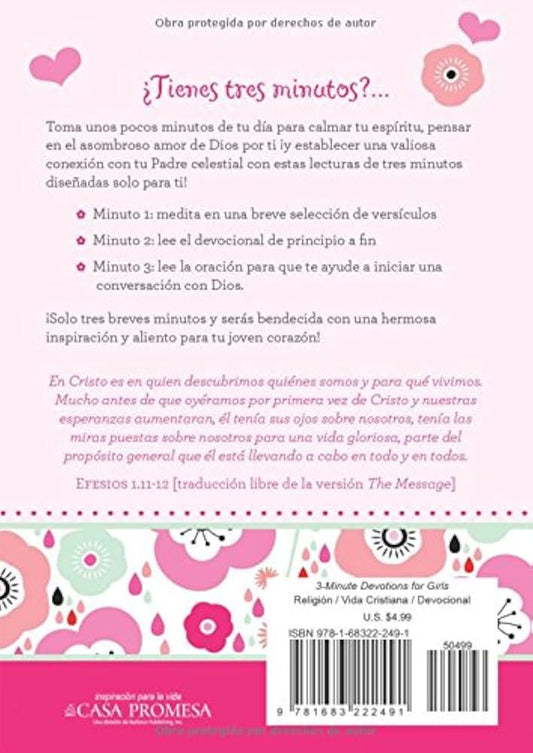 Libro Devocional Devocionales De 3 Minutos Para Niñas