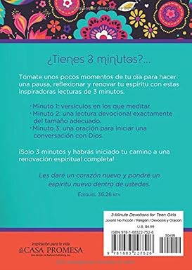 Libro Devocional Devocionales De 3 Minutos Chicas Adolescentes