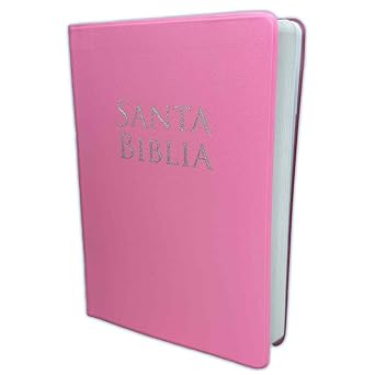 Biblia Letra Grande, Personalizada Rosado, Senti Piel, RVR 1960