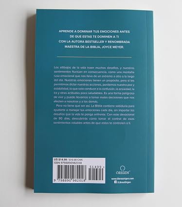 Libro, Devocional, Maneja Tus Emociones - Joyce Meyer