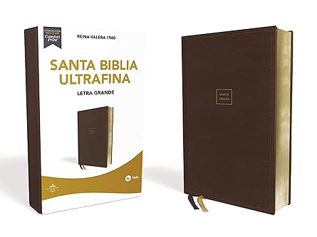 Santa Biblia Ultrafina, Letra Grande, Senti Piel, Café, RVR 1960