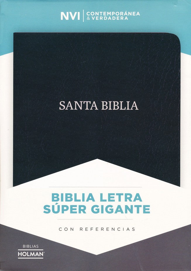 Biblia Letra Súper Gigante con Índice y Referencias, Negro, NVI