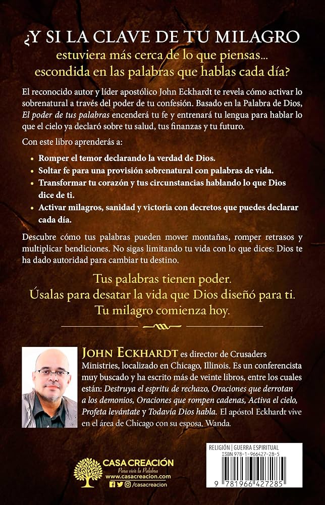 Libro, El poder de tus palabras SC - John Eckhardt