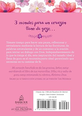 Libro Escoge El Gozo, Devocionales De 3 Minutos Para Mujeres