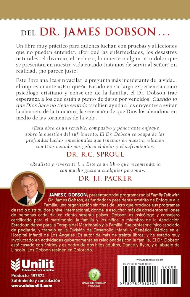Libro Cuando Lo Que Dios Hace No Tiene Sentido - James Dobson