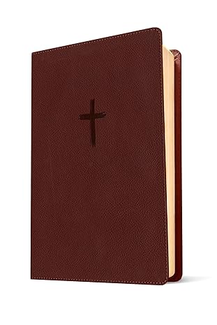 Biblia de referencia en la columna central, letra grande con Filament (SentiPiel, Café, Letra Roja), NTV