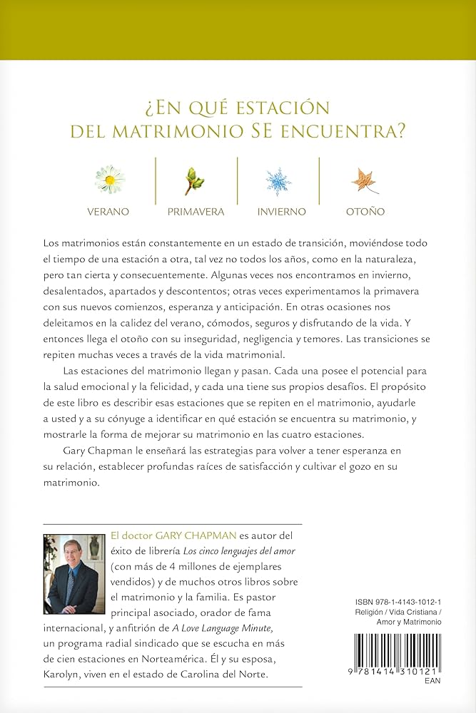 Libro Las Cuatro Estaciones Del Matrimonio - Gary Chapman