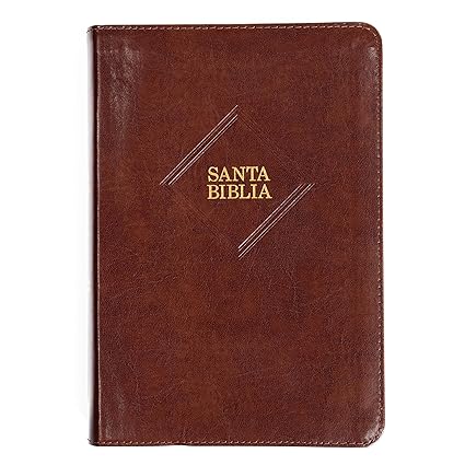 Santa Biblia Letra Gigante, Café Piel Fabricada, RVR 1960