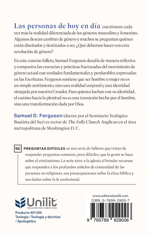 Libro, Le Importa a Dios la Identidad de Genero - Samuel D. Ferguson