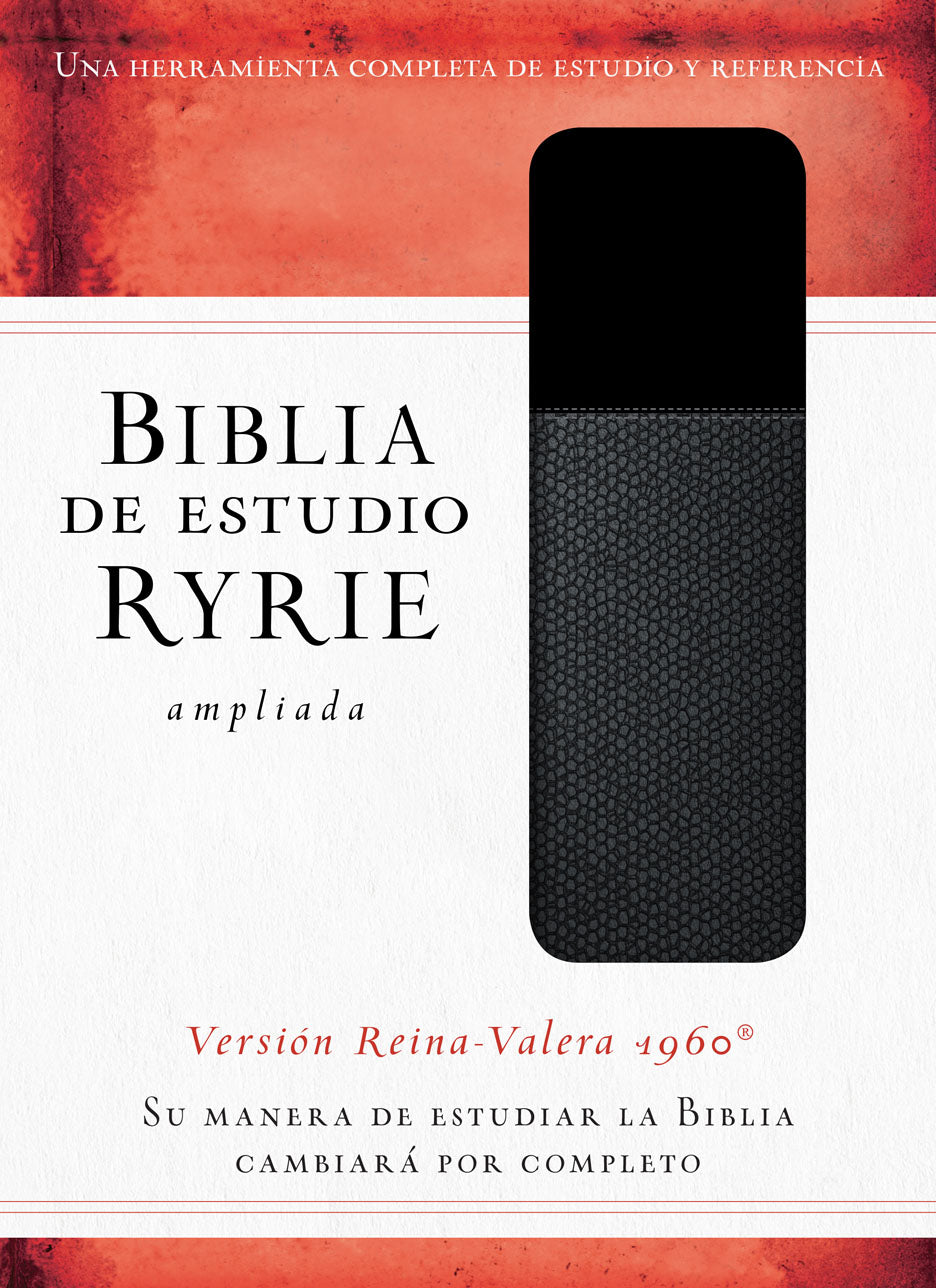 Biblia De Estudio Ryrie, Ampliada Dúo Tono Negro, RVR 1960