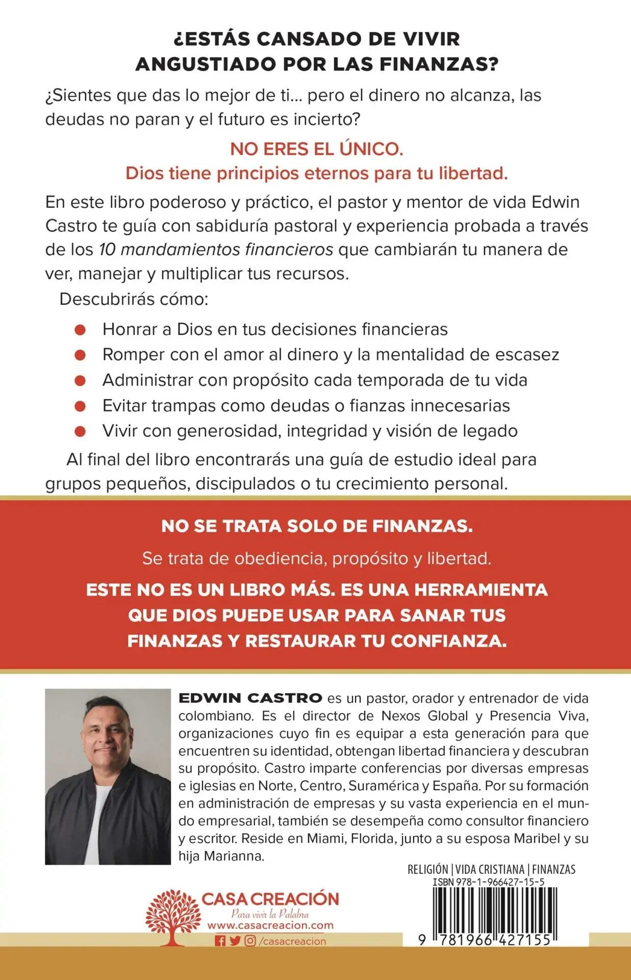 Libro 10 Mandamientos Financieros, Principios eternos para alcanzar estabilidad y propósito con tus recursos - Edwin Castro