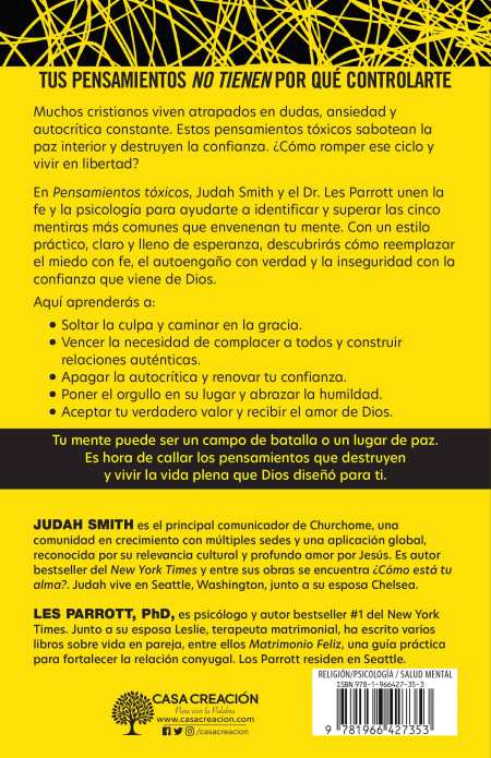 Libro Pensamientos toxicos - Judah Smith, Les Parrott