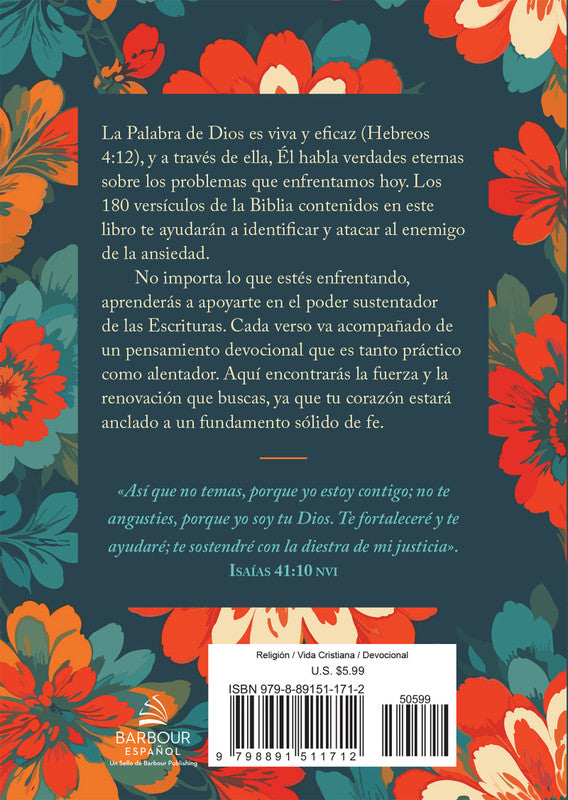 Libro 180 Versículos de la Biblia para vencer la Ansiedad
