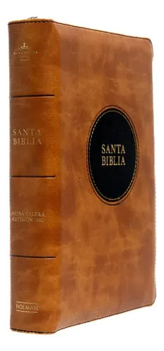 Biblia RVR1960 letra gigante tamaño manual, caoba/negro