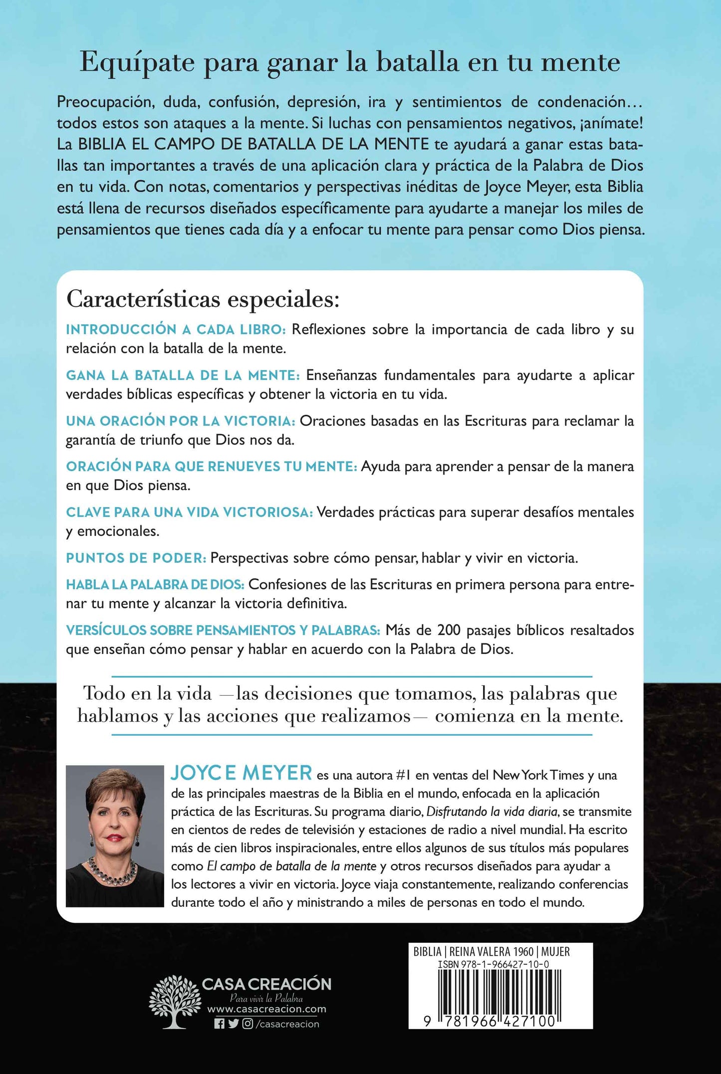 Biblia, El Campo de Batalla de la Mente HC, Joyce Meyer