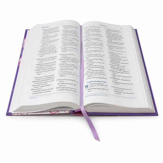 Biblia RVC - Lila Canto Blanco Valiosa