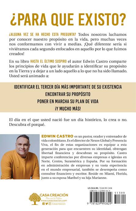 Libro Hasta El Último Suspiro - Edwin Castro