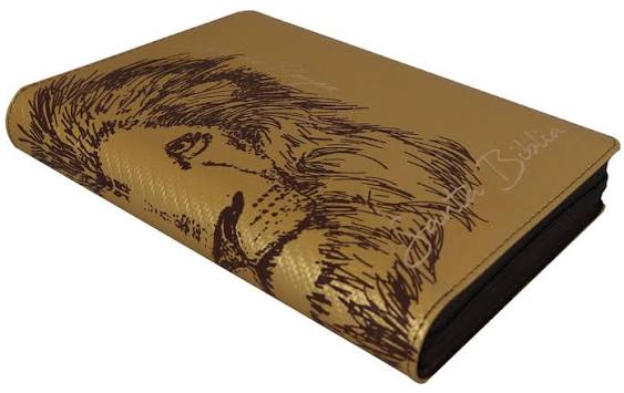 Biblia, Leon de Juda, Concordancia Amplia, Tapa Sensipiel, Letra Grande, Con Cierre, Con Indice, Rvr1960