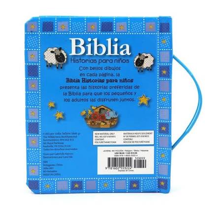 Biblia Historias Para Niños, Color Azul, Tapa Dura - Lara Ede