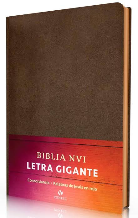 Biblia Letra Gigante, Piel Marrón - Nvi