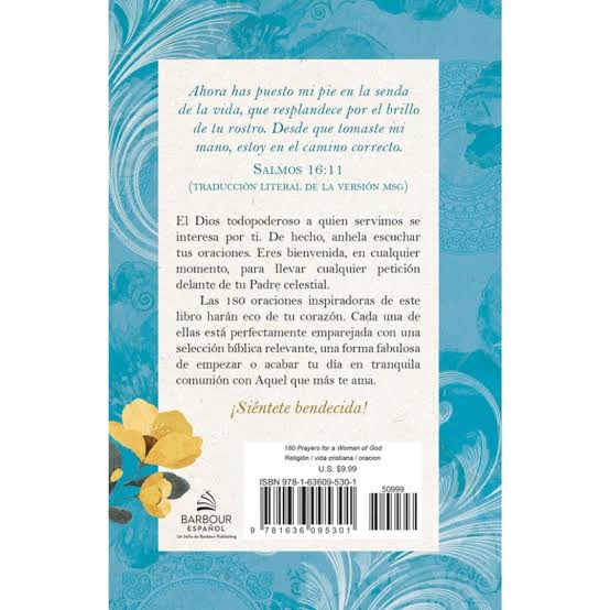 Libro 180 Oraciones Para Una Mujer De Dios