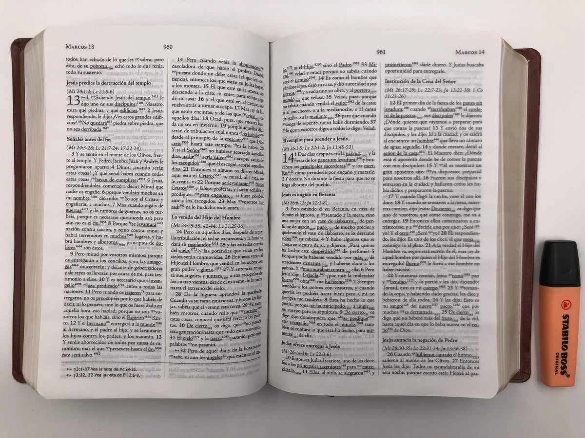 Biblia  De Estudio Palabra Clave, Marrón, Senti Piel - Rvr 1960