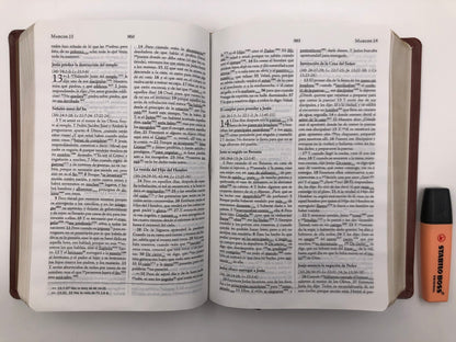 Biblia  De Estudio Palabra Clave, Marrón, Senti Piel - Rvr 1960