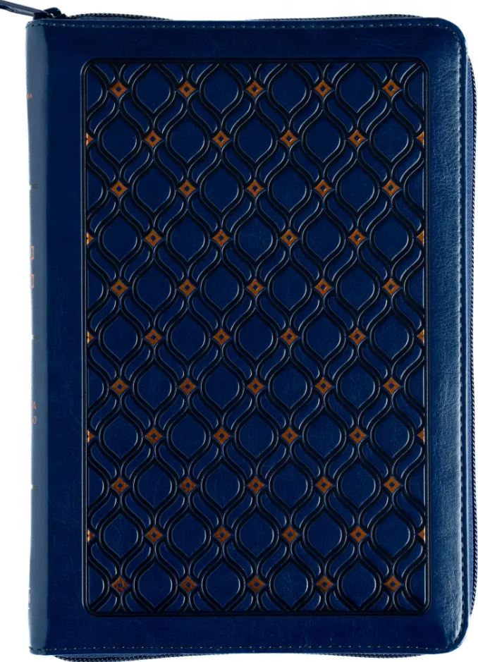 Biblia Letra Grande, Tamaño Manual, Azul Marino, RVR1960