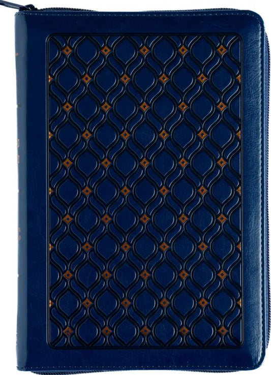 Biblia Letra Grande, Tamaño Manual, Azul Marino, RVR1960