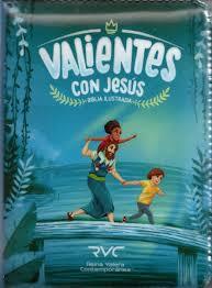 Biblia, Valientes con Jesus, Para Niños Color Azul, Compacta, Ilustrada, Con Cierre, Rvc