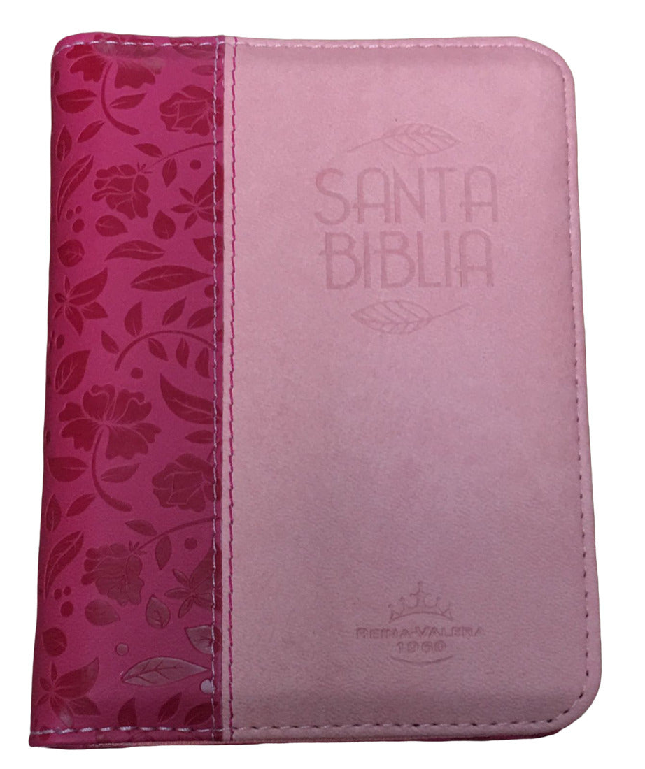 Biblia RVR026Cztilm Fucsia Canto Plateado Cierre