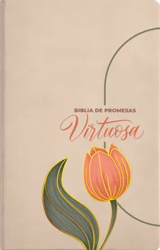 Biblia, Promesa Virtuosa, Letra gigante, Piel especial, Color Crema, RV60
