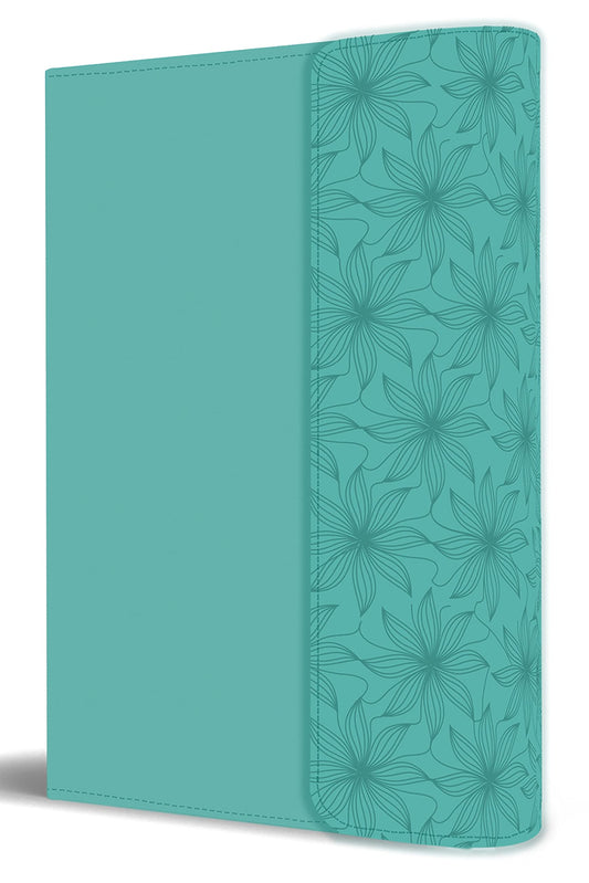 Biblia Letra Grande Tamaño Manual, Simil Piel Agua Marina Con Solapa E Imán, RVR 1960