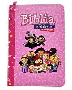 Biblia Mi Gran Viaje 045 Imitación Piel Rosa Con Cierre, Rvr60