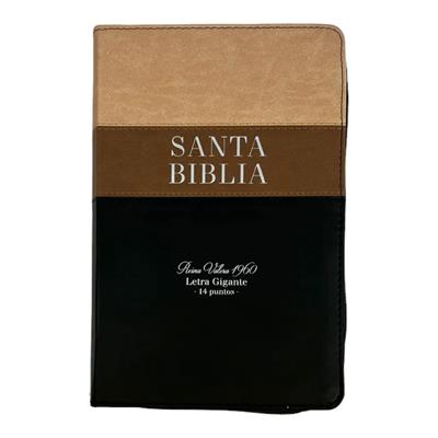 Biblia RVR060 068 cz Tricolor beige/café/negro