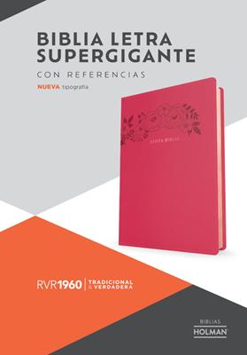 Biblia Letra Supergigante, Floral, Símil Piel, RVR1960