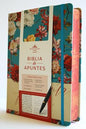 Biblia, Biblia De Apuntes, Tapa Dura, Azul Celeste Con Flores, RVR1960