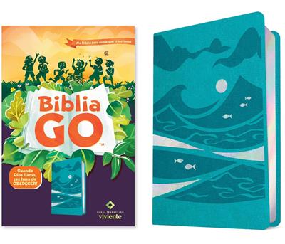 Biblia Go Para Niños Ntv Sentipiel, Verde Azulado