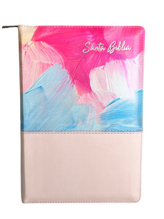 Biblia Manual L.Gigante, Rosa Multicolor, Cierre Indice, RVR1960