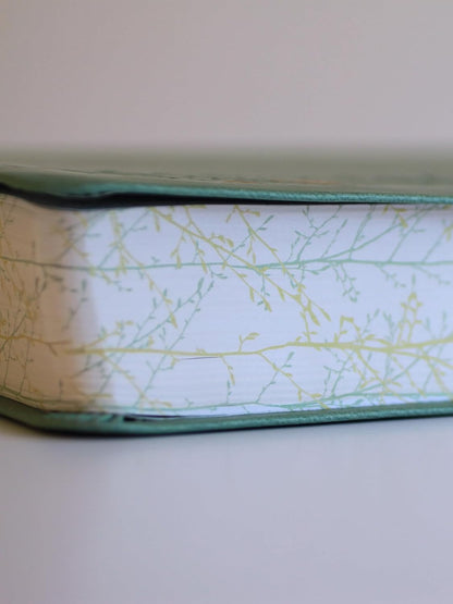 Biblia, Biblia Letra Grande, Simil Piel, Color Verde Con Pajaros, Version Cantos Pintados, RVR1960