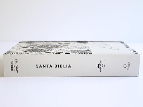 Biblia, Biblia De Apuntes, Tapa Dura, Blanco y Negro Con Flores, RVR1960