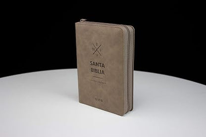 Biblia Letra Grande, Marrón Con Cierre Tamaño Mediano - Nvi