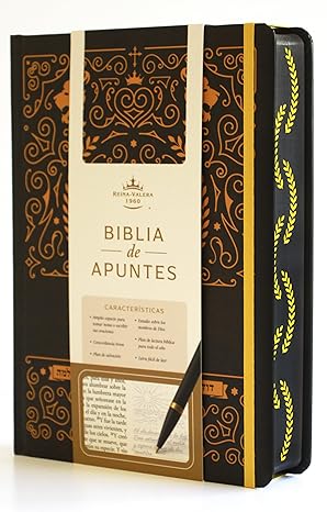 Biblia de apuntes, Negro y oro (Edición cantos pintados), RVR1960