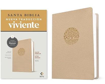Biblia NTV Beige Letra Grande, Valor Premium Filament