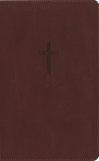 Biblia de referencia en la columna central, letra grande con Filament (SentiPiel, Café, Letra Roja), NTV
