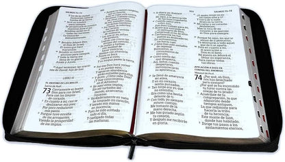 Biblia Letra Súper Gigante Con Cierre, Imitación Piel Negro Con Índice - RVR1960